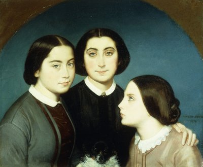 Portrait des trois filles de Charles Naudier - Eugene Emmanuel Amaury Duval