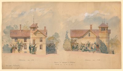 Projet architectural pour la maison de P.J. Hetzel - Eugene Emmanuel Viollet le Duc
