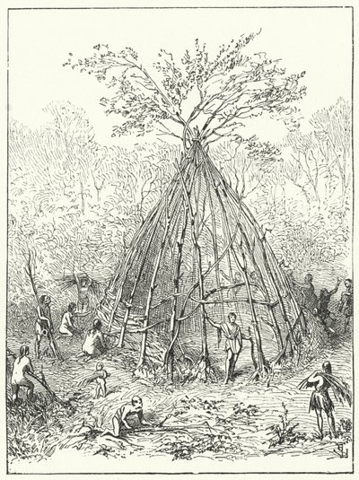 Habitation humaine précoce - Eugene Emmanuel after Viollet le Duc