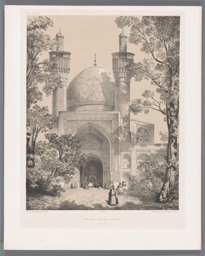 École Chahar Bagh à Ispahan - Eugene Flandin