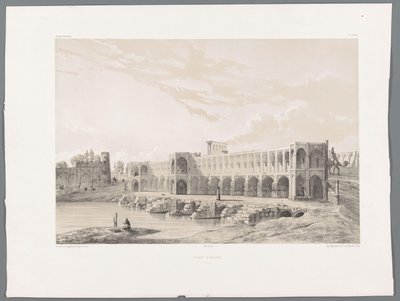 Pont Khaju à Ispahan - Eugene Flandin
