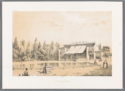 Palais de Nou Bagh à Shiraz - Eugene Flandin