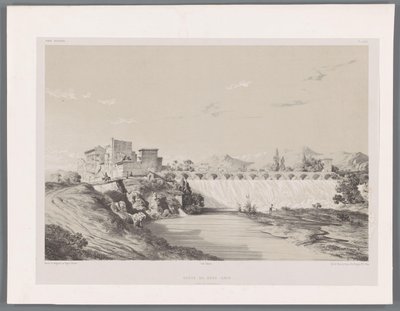 Cascade de Band Amir sur la plaine de Persépolis - Eugene Flandin