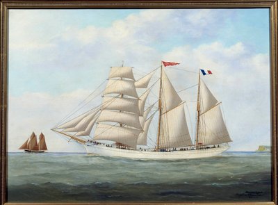 Le trois-mâts Saint Simon par Eugène Margueritte-Grandin dit Eugène Grandin (1833-1916) 1908 - Eugene Grandin