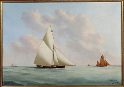 Yacht Sylphe en régate - Eugene Grandin