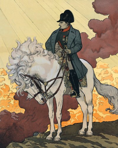 Une nouvelle vie de Napoléon I Bonaparte (1769-1821). Lithographie de 1894 par Eugène Samuel Grasset (1845-1917) publiée dans « The Century Magazine ». Collection privée. - Eugene Grasset