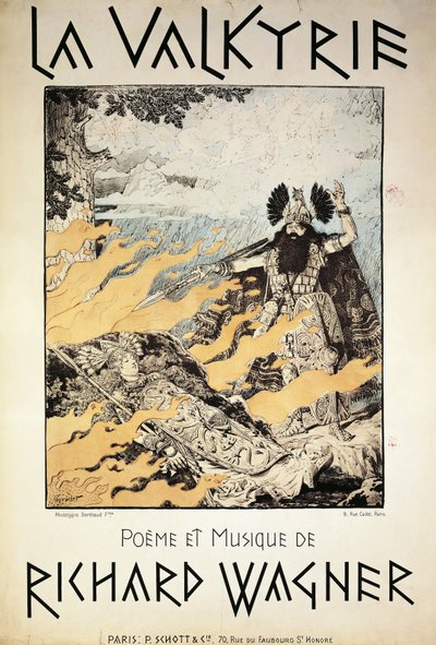 Affiche de La Walkyrie de Richard Wagner - Eugene Grasset