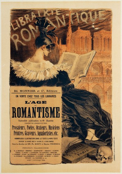 Libraire Romantique, affiche par Eugène Samuel Grasset - Eugene Grasset