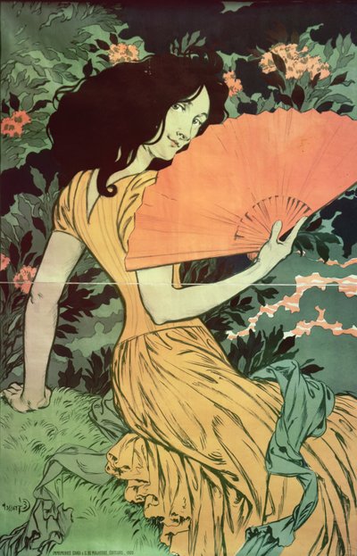 Femme avec un éventail, 1900 - Eugene Grasset