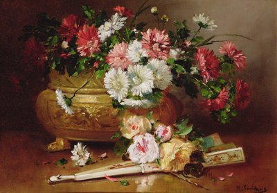 Nature morte avec un éventail - Eugene Henri Cauchois