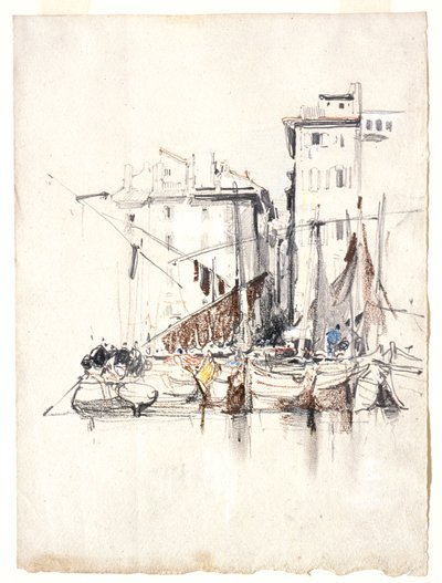 Au bord de la mer - Village de pêcheurs - Eugene Isabey
