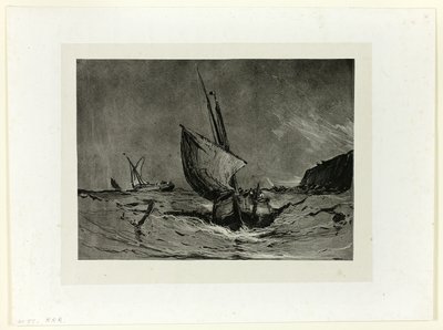 Bateau de pêche en coup de vent - Eugene Isabey