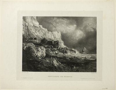 Près de Dieppe, planche une de Six Marines - Eugene Isabey