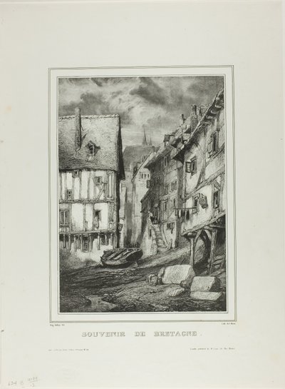 Planche quatre, de Souvenir de Bretagne - Eugene Isabey