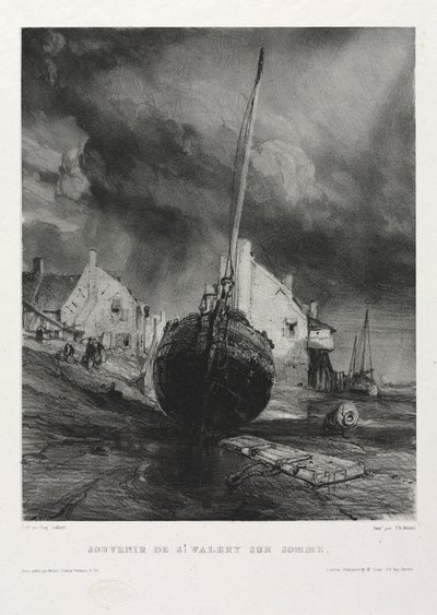 Six marines : Souvenir Saint Valéry-sur-Somme, 1833 - Eugene Isabey