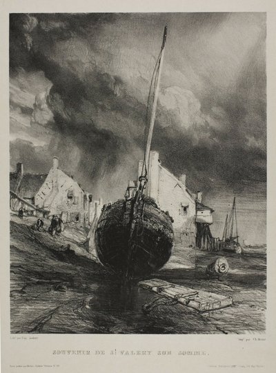 Souvenir de Saint-Valéry-sur-Somme, planche trois de Six Marines - Eugene Isabey