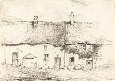 Deux cottages - Eugene Isabey