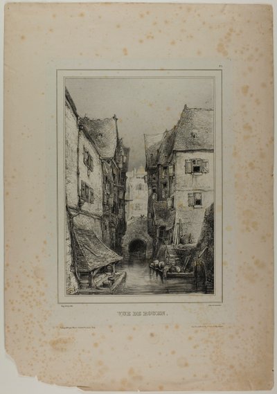 Vue de Rouen, planche trois - Eugene Isabey