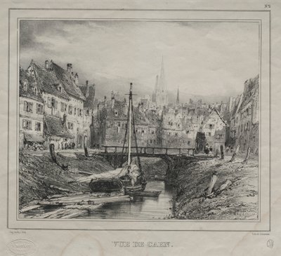 Vue de Caen - Eugene Isabey