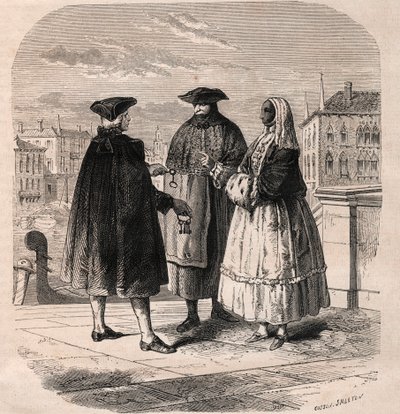 Le locataire des salles de théâtre à Venise - Les Métiers de Venise - Eugene Joseph (after) Viollat