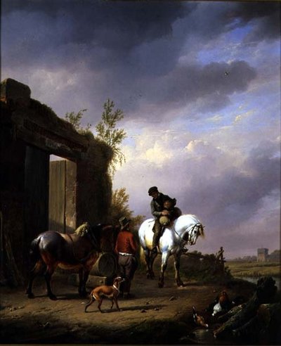 Le repos des voyageurs - Eugene Joseph Verboeckhoven