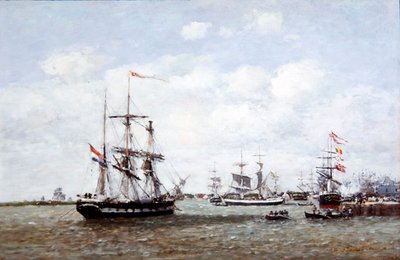 Anvers, le port - Eugene Louis Boudin