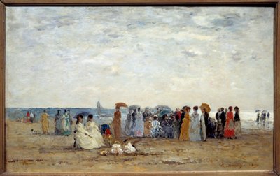 Baigneurs sur la plage de Trouville, Calvados - Eugene Louis Boudin