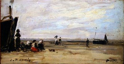 Scène de plage - Eugene Louis Boudin
