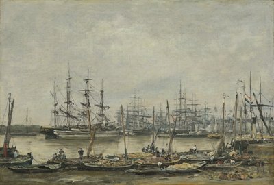 Bordeaux, les quais, 1874 - Eugene Louis Boudin