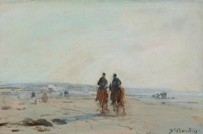 Deux cavaliers sur la plage, vers 1864-68 - Eugene Louis Boudin