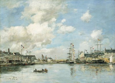 Fécamp, le bassin, 1892 - Eugene Louis Boudin