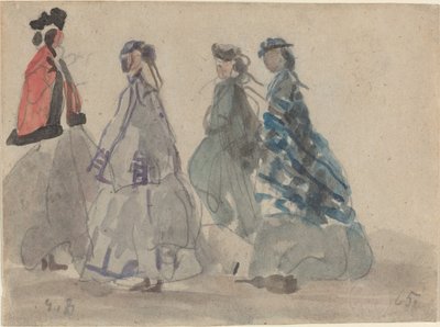 Quatre femmes à Trouville - Eugene Louis Boudin