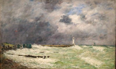 Rafale de vent à Frascati, Le Havre - Eugene Louis Boudin