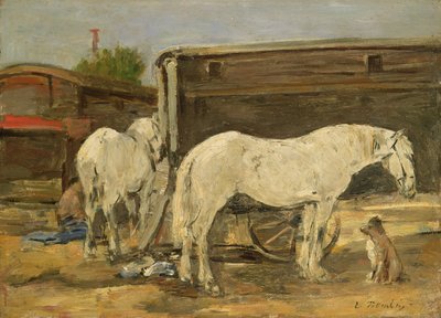 Chevaux gitans, c.1885-90 - Eugene Louis Boudin