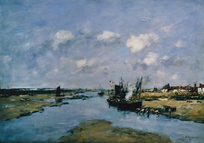 La Canche à marée basse, Étaples - Eugene Louis Boudin