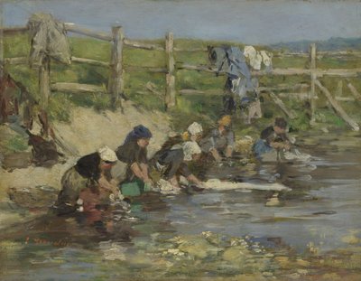 Blanchisseuses près d