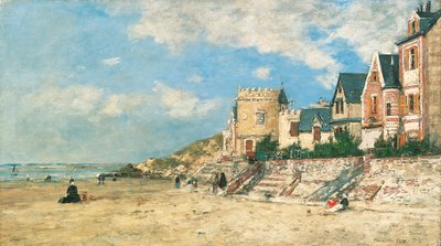 La Tour Malakoff et le rivage à Trouville, 1877 - Eugene Louis Boudin