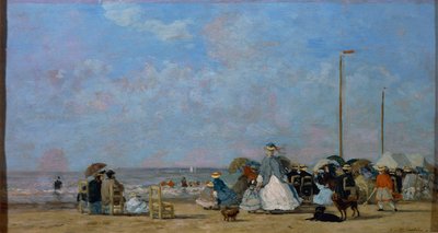 Sur la plage de Trouville - Eugene Louis Boudin