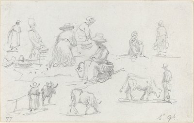Paysans et vaches [recto], 1877 - Eugene Louis Boudin