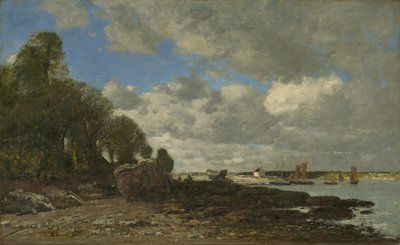 Plougastel, la traversée en ferry, 1873 - Eugene Louis Boudin