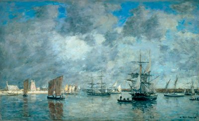 Port de Camaret-sur-Mer. Peinture par Eugène Boudin - Eugene Louis Boudin