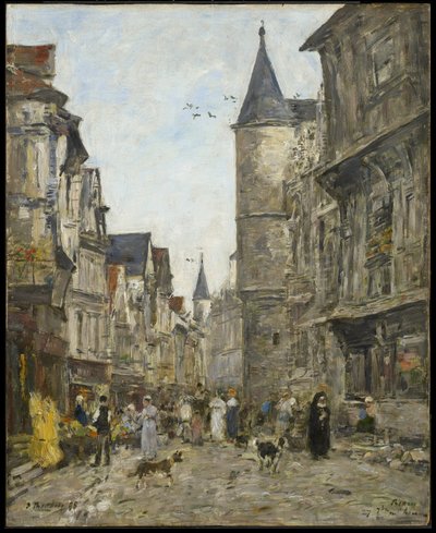 Rue Saint-Romain, Rouen - Eugene Louis Boudin