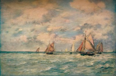 Sortie des Barques à Trouville, 1895, 1920 - Eugene Louis Boudin