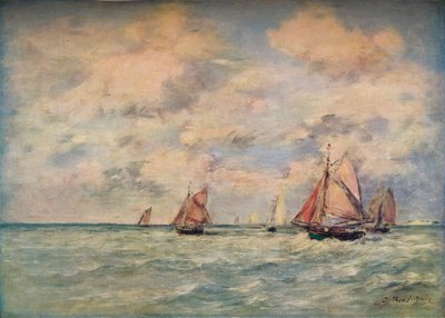 Sortie des barques à Trouville, 19e siècle - Eugene Louis Boudin