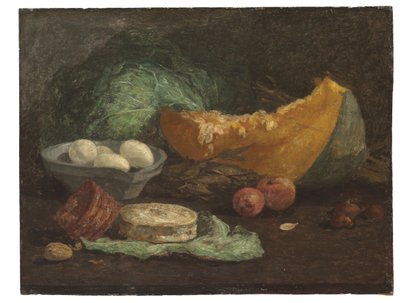 Nature morte avec œufs et citrouille, vers 1853-56 - Eugene Louis Boudin