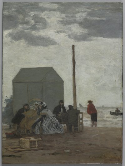 La plage de Deauville - Eugene Louis Boudin