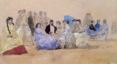 La plage de Trouville, 1866 - Eugene Louis Boudin