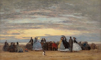 La Plage de Villerville - Eugene Louis Boudin