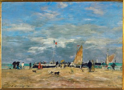 La jetée de Deauville - Eugene Louis Boudin