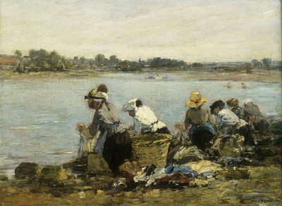 Les lavandières à la Touque - Eugene Louis Boudin